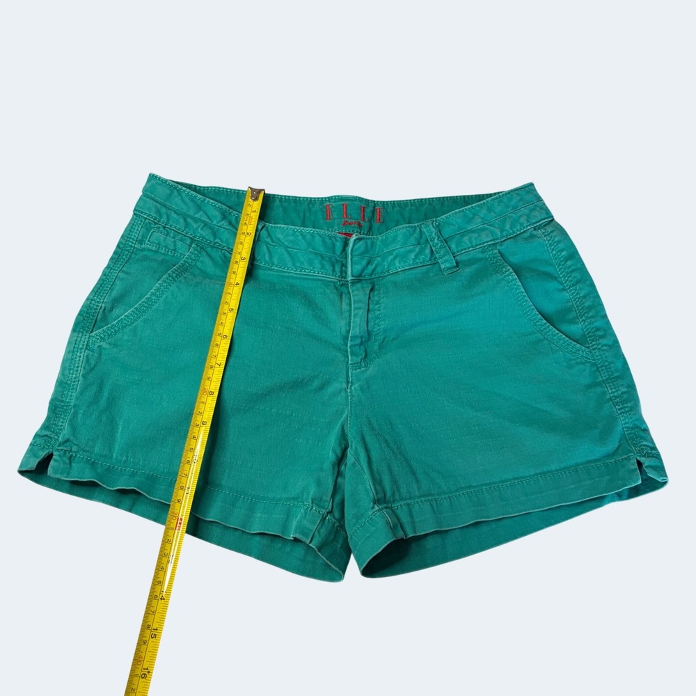 Elle Teal Green Chino Shorts Size 4 Preppy Coastal Aesthetic Summer Casual - Picture 4 of 7
